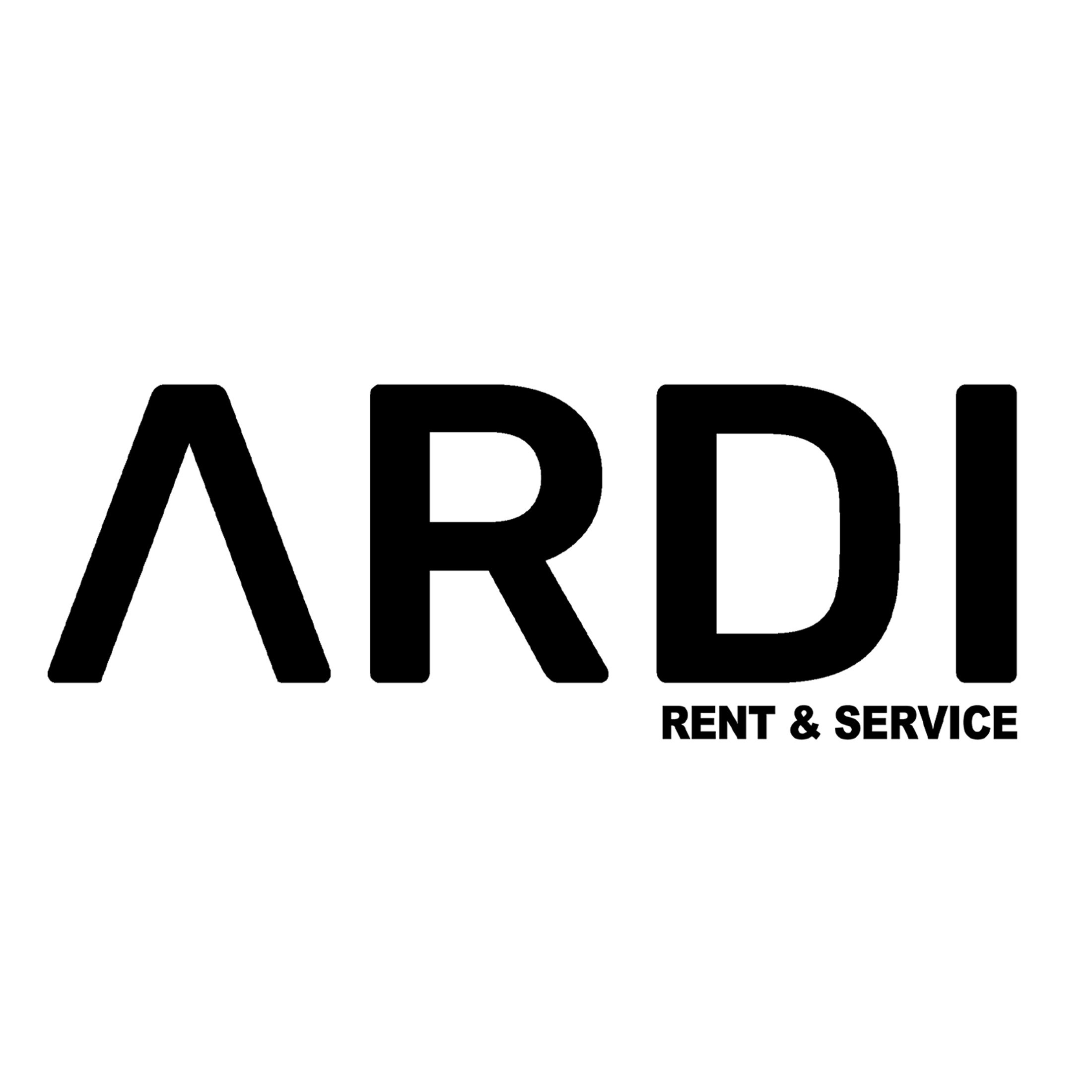 Ardi Rent & Service square logo in white