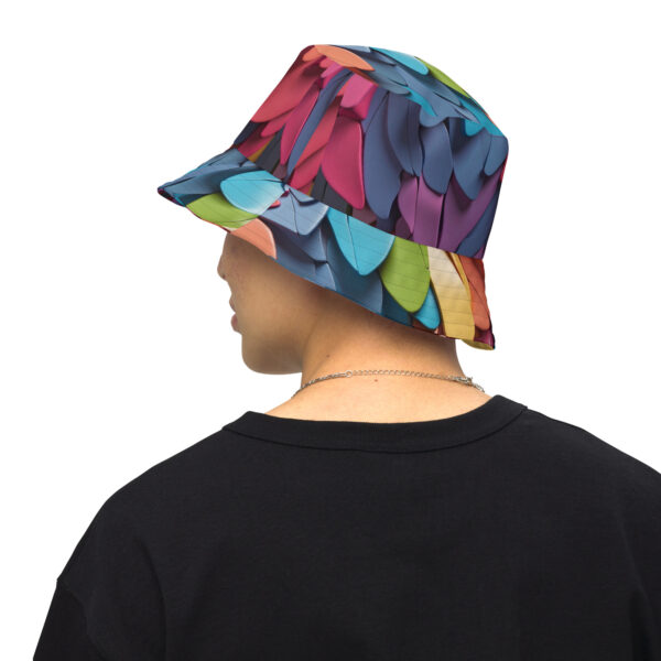 Reversible Feathers bucket hat