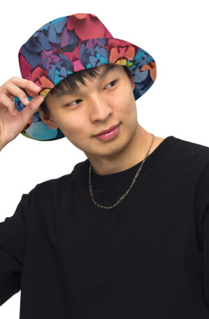 Reversible Feathers bucket hat