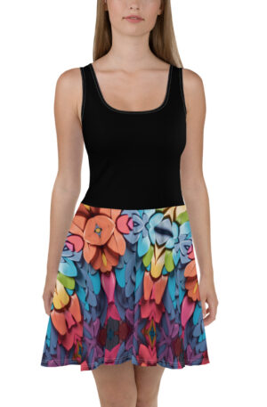 Feathers Skater Dress
